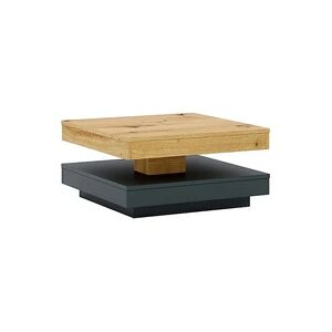 MSO Table basse carrée 67 cm avec plateau pivotant Numba - Publicité