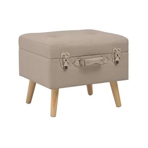 VIDAXL Tabouret de rangement 40 cm Beige Tissu - Publicité