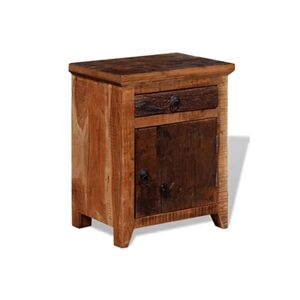 VIDAXL Table de chevet Bois d'acacia solide et bois de récupération - Publicité