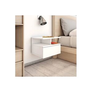 VIDAXL Table de chevet flottante Blanc brillant 40x31x27 cm Aggloméré - Publicité