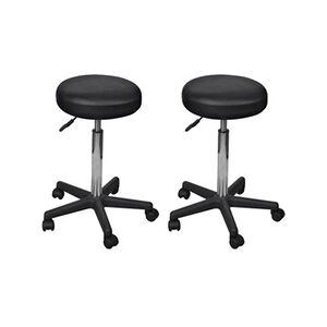 VIDAXL Tabourets de bureau 2 pcs Noir 35,5x84 cm Similicuir - Publicité