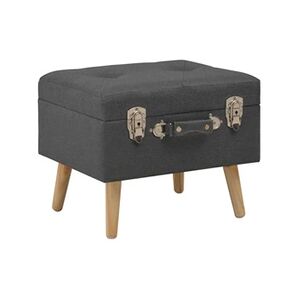 VIDAXL Tabouret de rangement 40 cm Gris foncé Tissu - Publicité