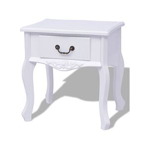 VIDAXL Table de chevet MDF Blanc - Publicité