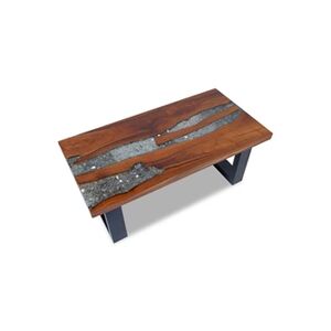 VIDAXL Table basse Teck Résine 100 x 50 cm - Publicité