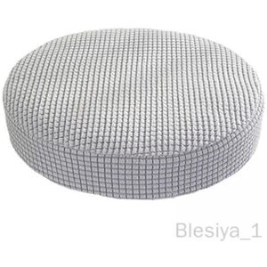 2 Housse De Tabouret Extensible Antipoussière Diamètre 28 Gris Argent - Publicité