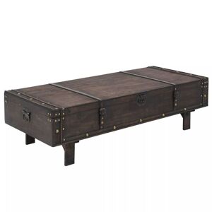 vidaXL Table Basse Bois Massif Style Vintage 120 X 55 X 35 Cm - Publicité