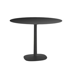 Kartell Table Multiplo Avec Plateau Rond Ø 135 Cm Et Grande Base Carrée (Noir - Aluminium Moulé Et Plateau En Verre) - Publicité