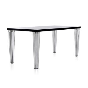 Kartell Table Top Top Plateau En Verre Dim. 160x72x80 (Noir - Pleateau En Verre - Pieds En Pmma Transparent) - Publicité