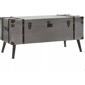 vidaXL Table Basse Mdf Et Aluminium 102 X 51 X 47,5 Cm - Publicité