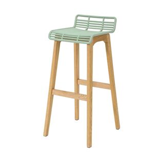 Sobuy Fst76-Gr Tabouret De Bar Design Chaise De Bar Cuisine Avec Repose-Pieds Piètement En Bois De Chêne - Publicité