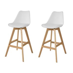 Sobuy Fst69-W X2 Lot De 2 Tabourets De Bar Cuisine Tabouret Haut De Bar Avec Dossier Et Repose-Pieds Haute Qualité - Publicité