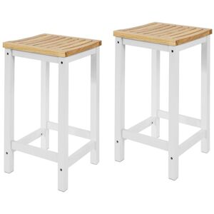 Sobuy® Fst29-Wnx2 Lot De 2 Chaises Tabourets De Cuisine En Bois Avec Repose-Pieds - Publicité