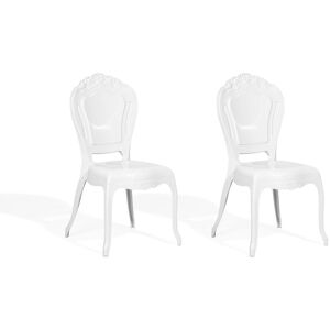 Lot De 2 Chaises De Salle À Manger Blanches Au Style Glamour - Publicité