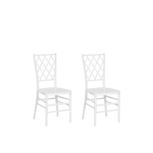 2 Chaises De Salle À Manger En Plastique Blanc - Publicité