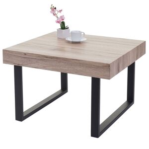 Mendler Table Basse De Salon Kos-C88, Table D'appoint, 42x60x60cm, Mvg Certifié Chêne, Pieds Métalliques Foncés - Publicité