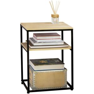 Sobuy Fbt94-N Table D'appoint Bout De Canapé Table Basse Table De Chevet Table De Salon À 2 Niveaux Style Industriel ¿ 45 X 35 X 64cm - Publicité