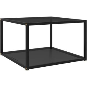 Vidaxl Table Basse Noir 60x60x35 Cm Verre Trempé - Publicité