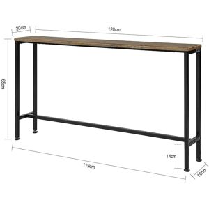 Table Console Table D'appoint Bout De Canapé Table D'entrée Cadre Et 4 Pieds En Fer - L120c - Sobuy Fsb19-N - Publicité