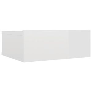 Table De Chevet Flottante Blanc Brillant 40x30x15 Cm Aggloméré - Vidaxl - Publicité