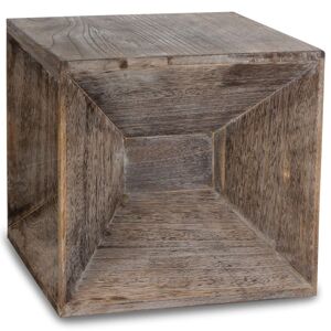 Tabouret Table D'appoint Cube Table De Chevet Table Basse En Bois Gris 38x40x40cm Taba06014 - Publicité