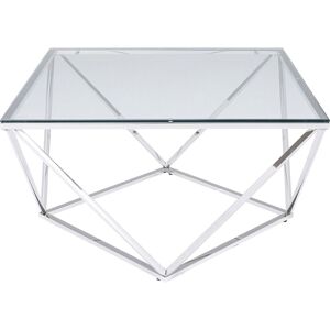 Table Basse Cristallo 80x80cm Argentée Kare Design - Publicité