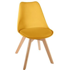 Lot De 2 Chaises Style Scandinave Baya Atmosphera - Chaise Baya Safran-Safran - Jaune - Publicité