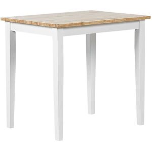 Table De Salle À Manger Bois Clair Et Blanche 60 X 80 Cm Battersby - Publicité