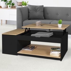 Idmarket Table Basse Plateau Relevable Elea Avec Coffre Bois - Publicité