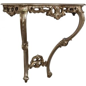 Table Console En Bois En Finition Feuille D'argent Antique Made In Italy - Publicité