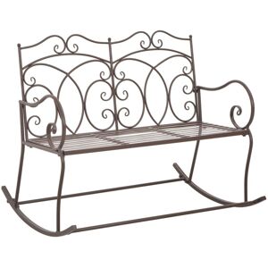 vidaXL Banc De Jardin 104 Cm Fer Marron Antique - Publicité