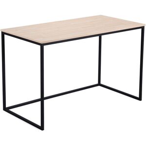 Skraut Home - Bureau Mia - Table D'étude - 120x60x75cm - Couleur Bois De Chêne - Pieds En Métal Noir - Bureau - Salon - Salle À Manger - Bureau De Style Nordique - Publicité