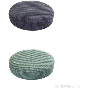 Serenable 2x Housse De Tabouret Extensible En Fibre De Polyester Lavable Ronde Pour Chaise Élévatrice Maison - Publicité