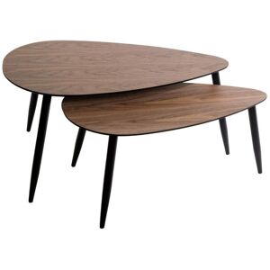 Lot De 2 Tables Basses Gigognes "Mileo" 98cm Naturel - Publicité