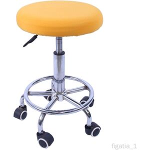 1 Pièce 11-14 Pouces Stretch Élastique Tabouret Couverture Ronde Chaise Housse De Siège Housses De Manches , Jaune - Publicité