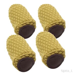 4 Pcs Pieds De Meubles Protège-Plancher Chaussettes De Chaise Jaune - Publicité