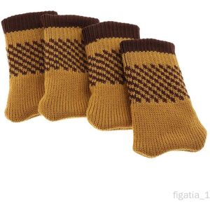 4pcs Meubles Tricotés Chaussettes De Siège Chaise -Plancher Blé Jaune - Publicité