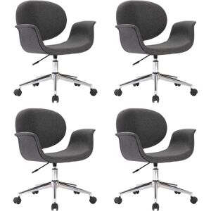 Chaises Pivotantes De Salle À Manger 4 Pcs Gris Tissu - Vidaxl - Publicité