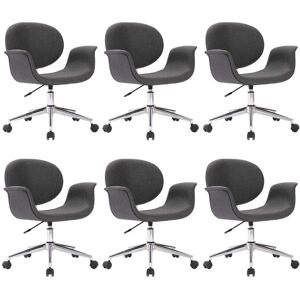 Chaises Pivotantes De Salle À Manger 6 Pcs Gris Tissu - Vidaxl - Publicité