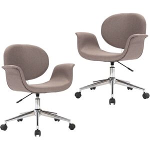 Chaises Pivotantes De Salle À Manger 2 Pcs Taupe Tissu - Vidaxl - Publicité