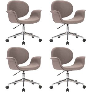 Chaises Pivotantes De Salle À Manger 4 Pcs Taupe Tissu - Vidaxl - Publicité