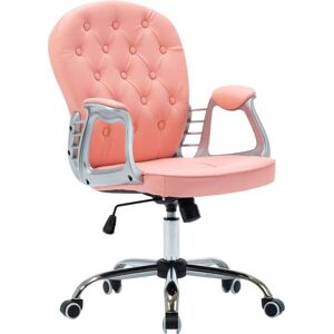 Vidaxl Chaise De Bureau Pivotante Rose Similicuir - Publicité