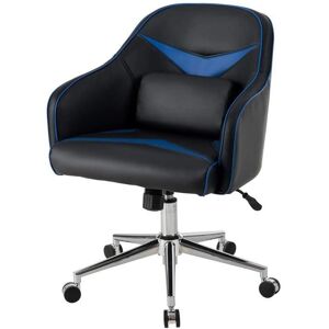 Fauteuil De Bureau Pivotant Ergonomique - Costway - Bleu - Charge 120 Kg - Réglable En Hauteur - Publicité