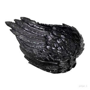 Aile Plume Sculpture Boules de Verre Organisateur de Bureau Chevalet Porte-clés Bijoux Coiffeuse Noir - Publicité