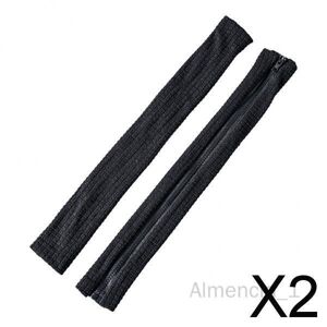 Almencla 2x2/Set Zipper Lavable Élastique Chaise Accoudoir Housse Accoudoir Noir - Publicité