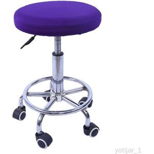 11-14 Pouces Stretch Housse De Tabouret Élastique Couverture De Siège De Chaise Ronde Violet - Publicité