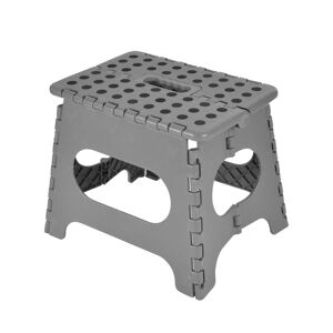 Tabouret Marche Pieds Pliable 31 X 22 X 27 Cm Anthracite - Publicité