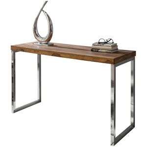 FineBuy Table Console Bois Massif 120x77x45cm Table De Couloir Table De Bureau - Publicité