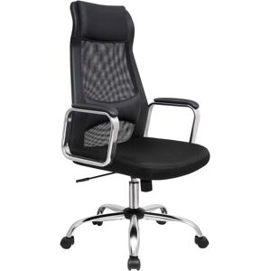 Fauteuil De Bureau En Toile, Chaise Ergonomique, Siège Pivotant Réglable, Mécanisme Basculant, Respirant, Avec Appui-Tête, Support Lombaire, Pour Bureau, Charge 120 Kg, Noir - Publicité