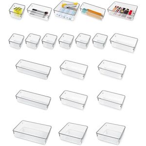 16pcs Organisateur Tiroir Rangement Maquillage - Rangement Bureau Pour Accessoire Bureau, Rangement Tiroir Cuisine, Rangement Salle De Bain - Publicité