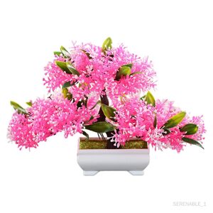 Bonsaï artificiel en pot, arbre japonais pour salon, bureau, salle de bain rose clair - Publicité